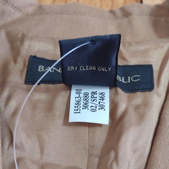 Banana Republic Vintage Brown 2 Button Cotton Blazer Size 4 NWT - Picture 5 of 11